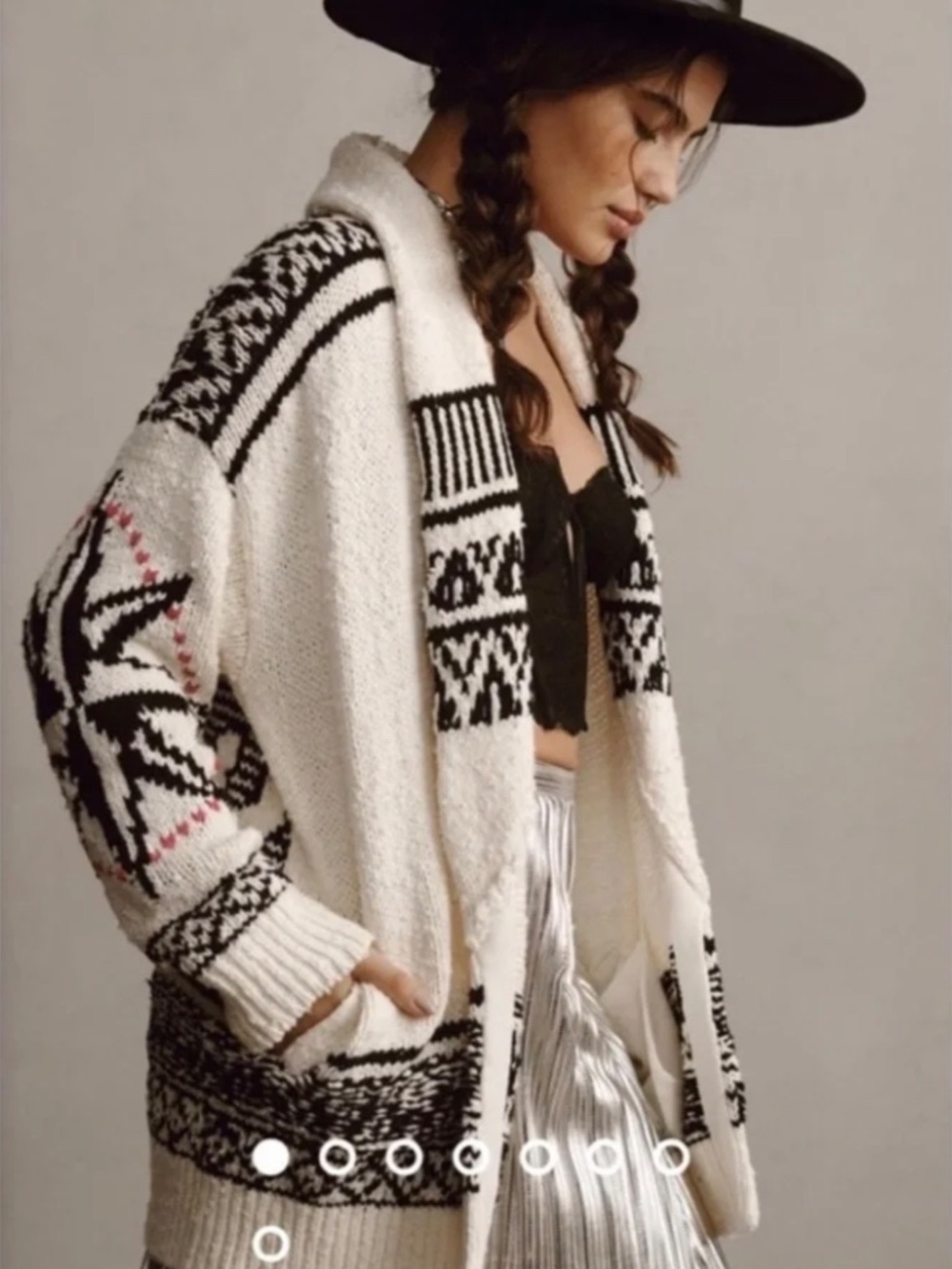 Anthropologie Pilcro Waves Slouchy Cardigan Sweater